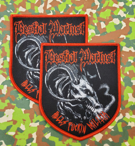 BESTIAL WARLUST "Hells Fuckin Milita" Official shield patch