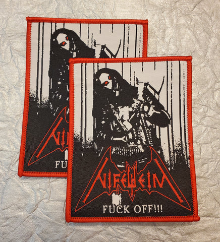 NIFELHEIM "Fuck Off" Patch (red border)