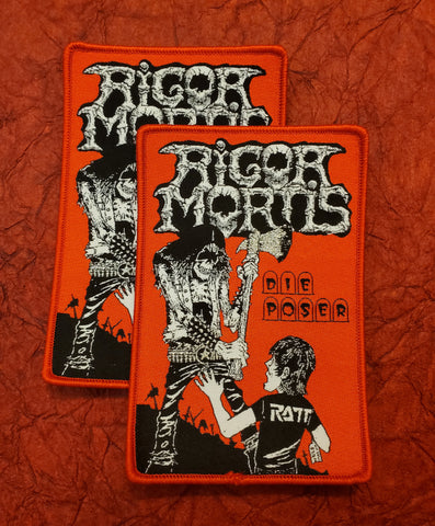 RIGOR MORTIS "Die Poser" Patch (red border)