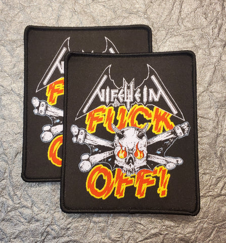 NIFELHEIM "Fuck Off" Patch (black border)